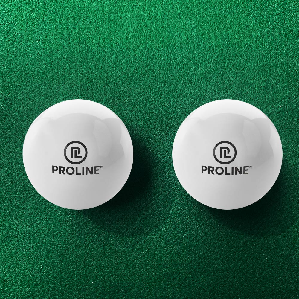 2 Pack - Proline Regulation Lawn Bowls Jacks - White