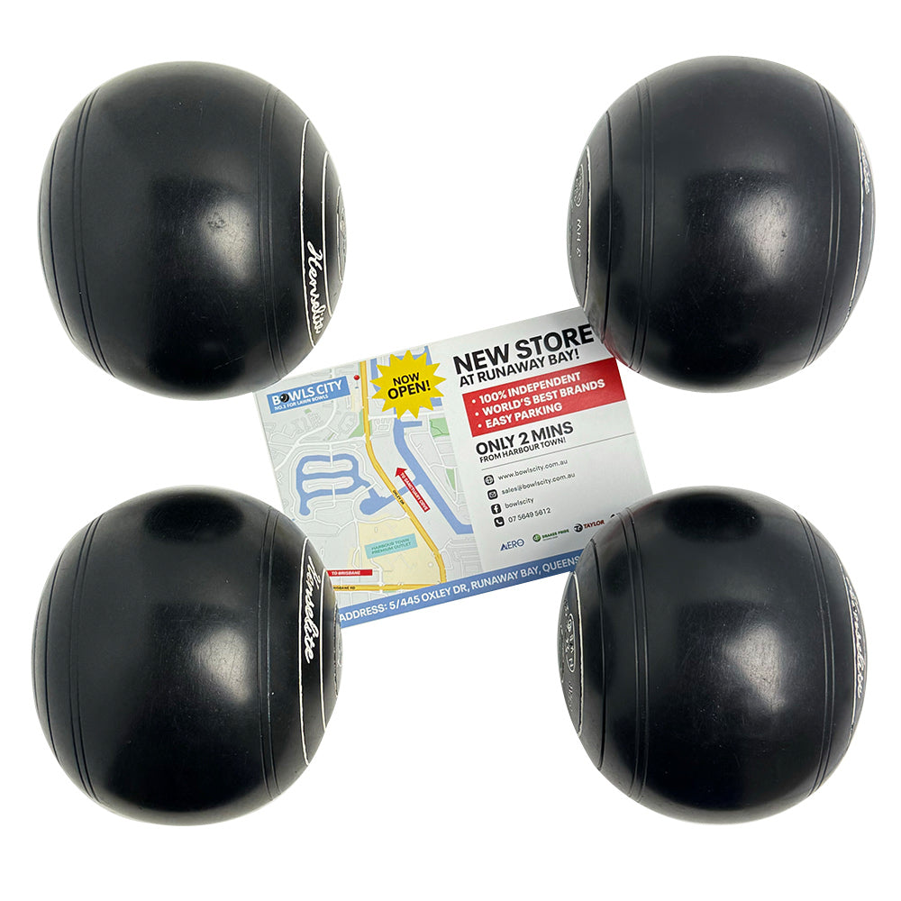 Henselite (Pre-Owned) Dreamline XG Lawn Bowls Size 3 Heavy Non-Gripped - Black