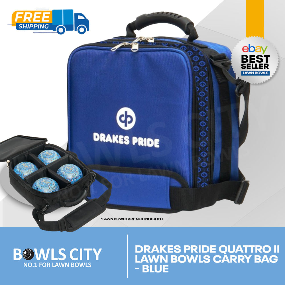 INCL. POST! Drakes Pride Blue Modern Style Compact 4 bowls carry bag