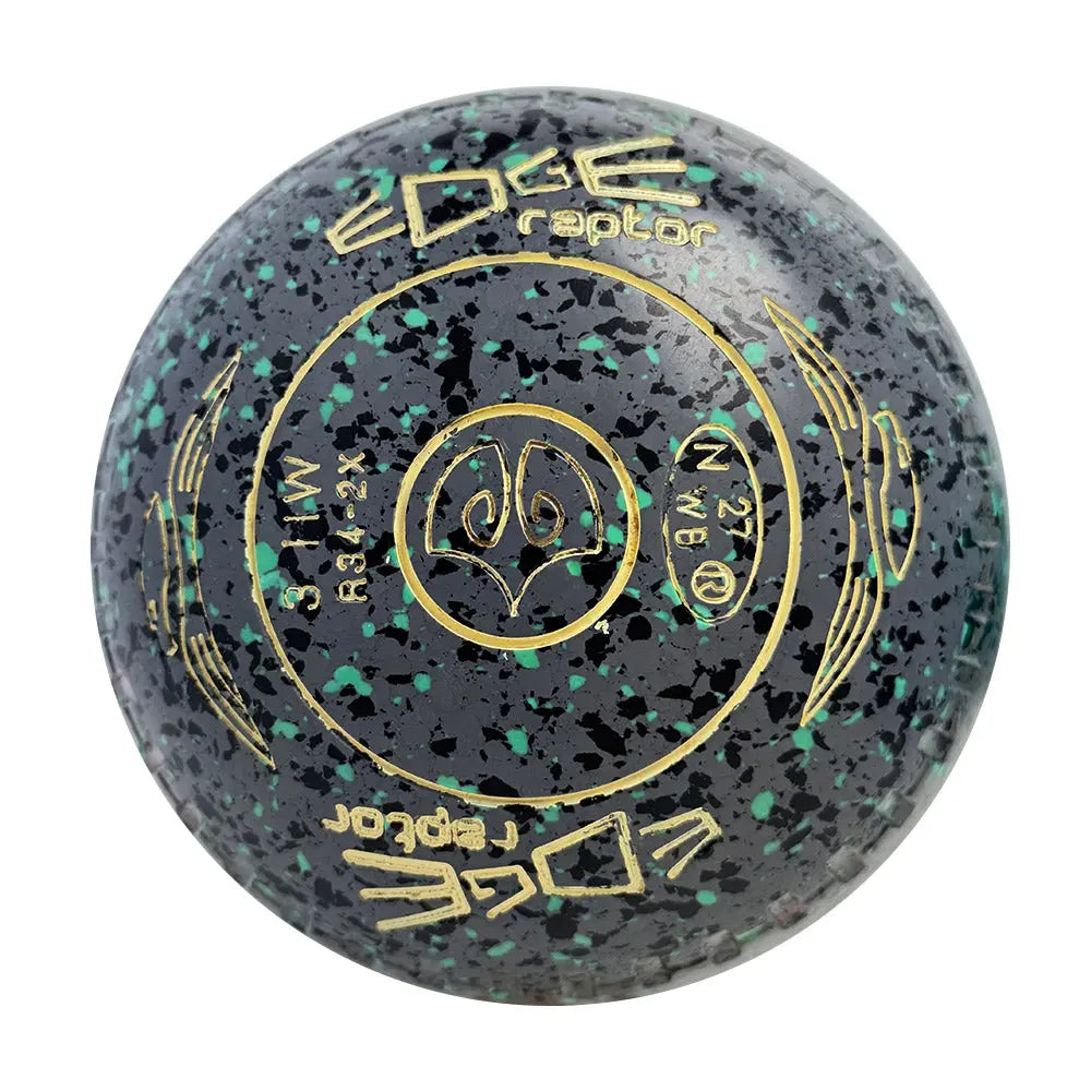 Edge (Pre-Owned) Raptor Lawn Bowls Size 3 Heavy Gripped - Grey Speckle R34-2X - Bowls City