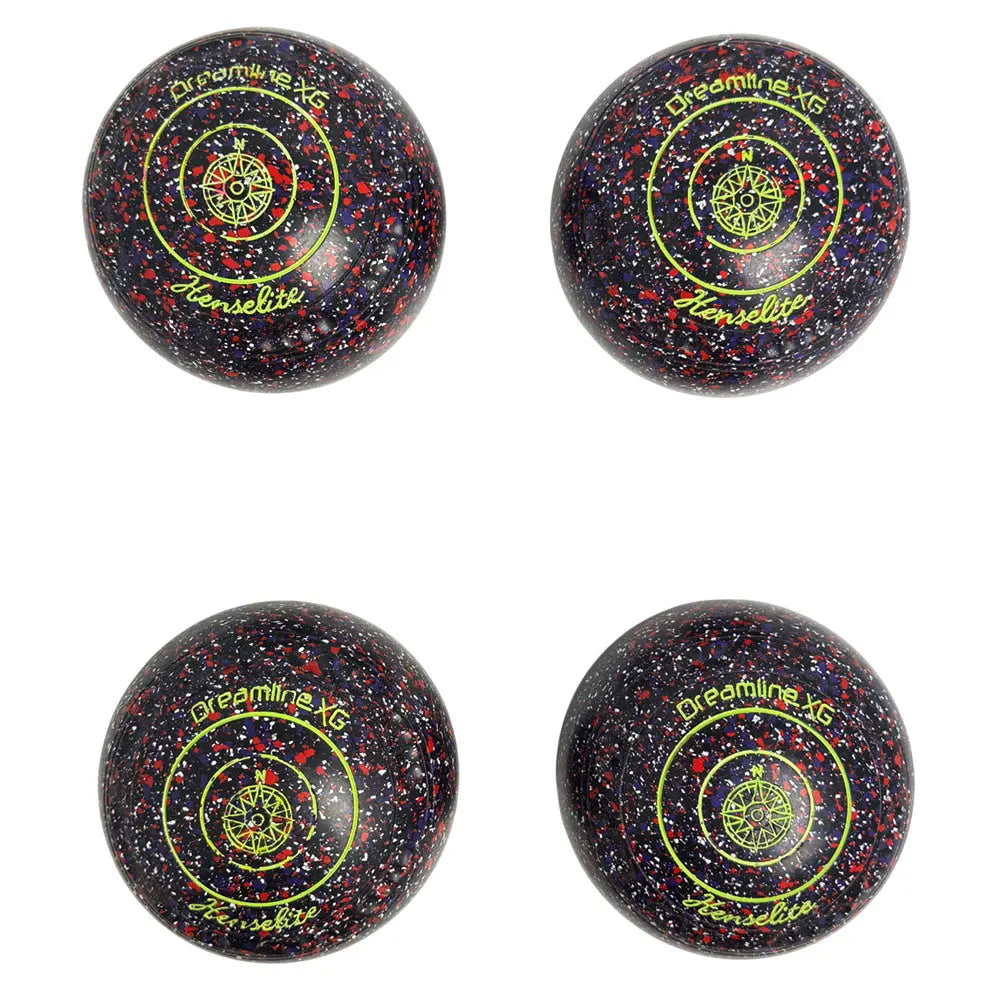 Henselite (Pre-Owned) Dreamline XG Lawn Bowls Size 2 Heavy Gripped Black Speckle - R54-1J - Bowls City