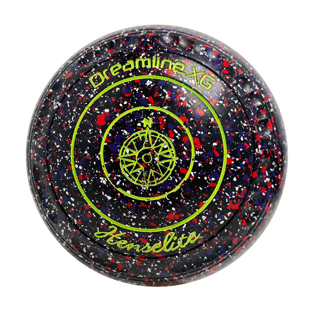 Henselite (Pre-Owned) Dreamline XG Lawn Bowls Size 2 Heavy Gripped Black Speckle - R54-1J - Bowls City
