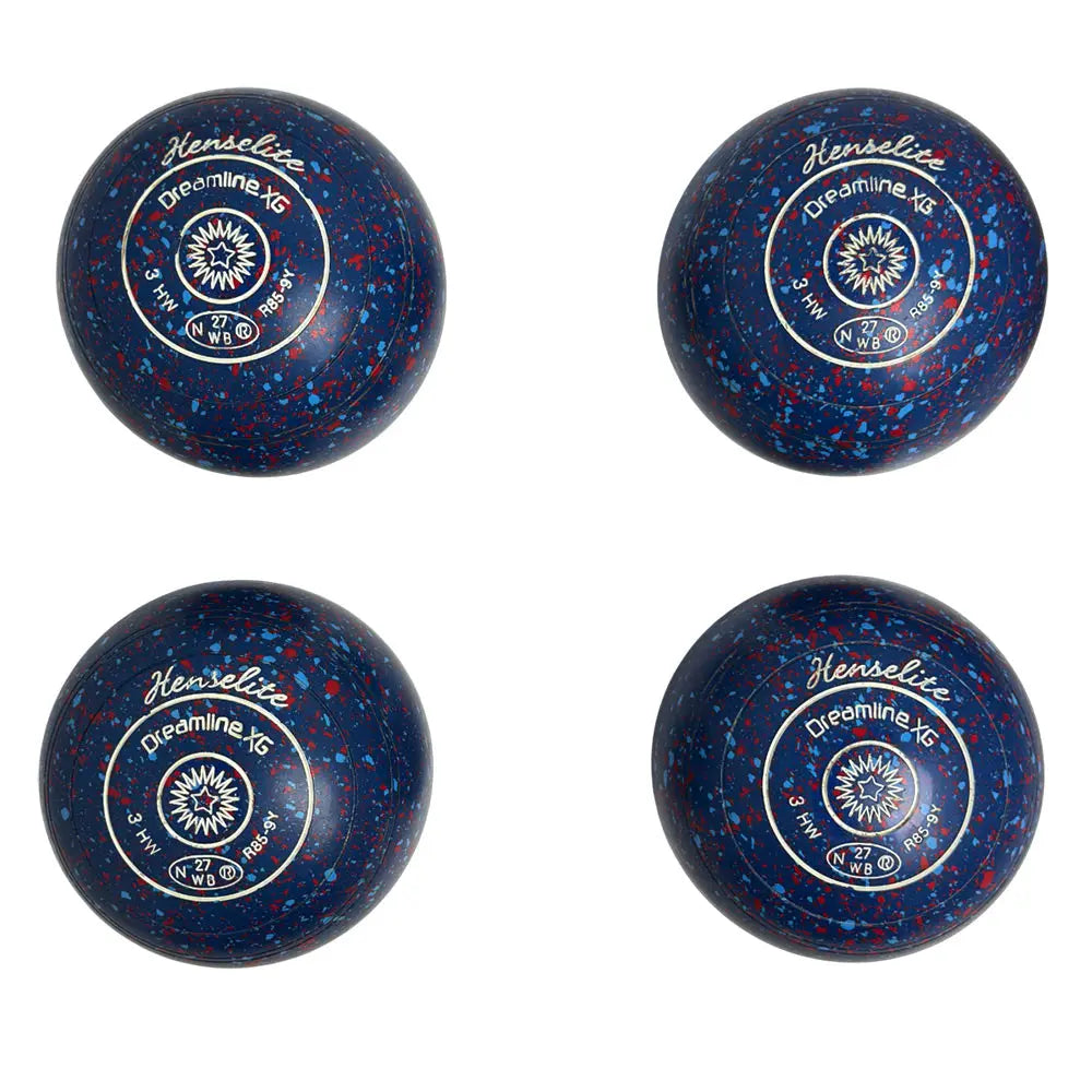 Henselite (Pre-Owned) Dreamline XG Lawn Bowls Size 3 Heavy Non-Gripped - Blue Speckle R85-9Y - Bowls City