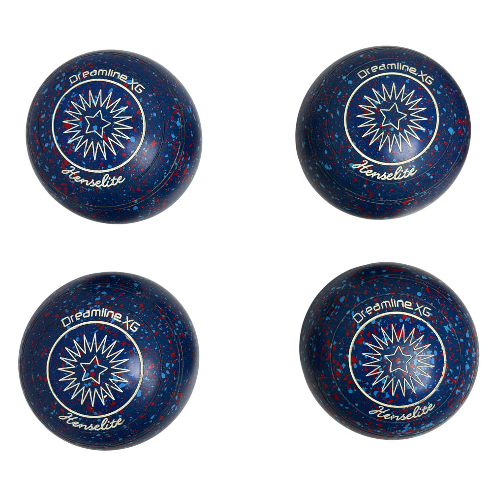 Henselite (Pre-Owned) Dreamline XG Lawn Bowls Size 3 Heavy Non-Gripped - Blue Speckle R85-9Y