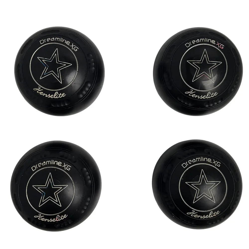 Henselite (Pre-Owned) Dreamline XG Lawn Bowls Size 3 Heavy Gripped Black - R88-4W Henselite