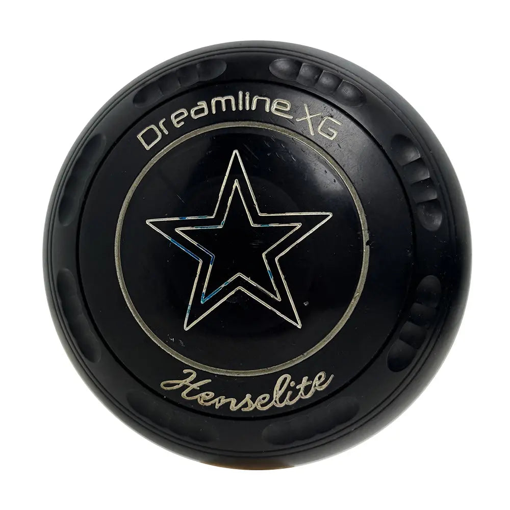 Henselite (Pre-Owned) Dreamline XG Lawn Bowls Size 3 Heavy Gripped Black - R88-4W Henselite