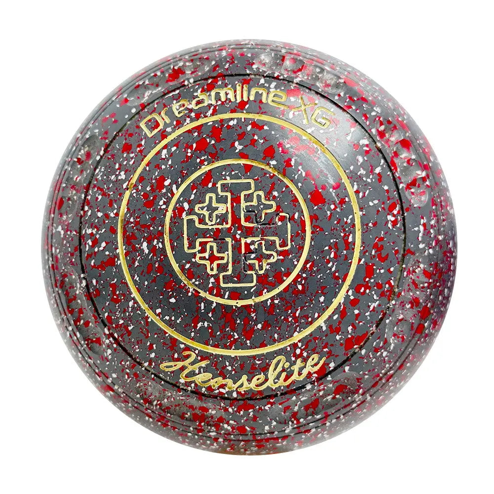 Henselite (Pre-owned) Dreamline XG Lawn Bowls Size 4 Heavy Gripped - Grey/Red R92-4H - Bowls City