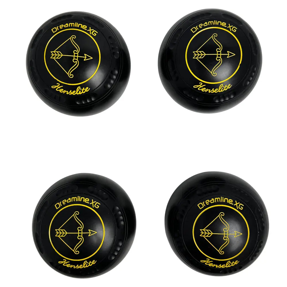 Henselite (Pre-owned) Dreamline XG Lawn Bowls Size 3 Heavy Gripped - Black S80-1F Henselite