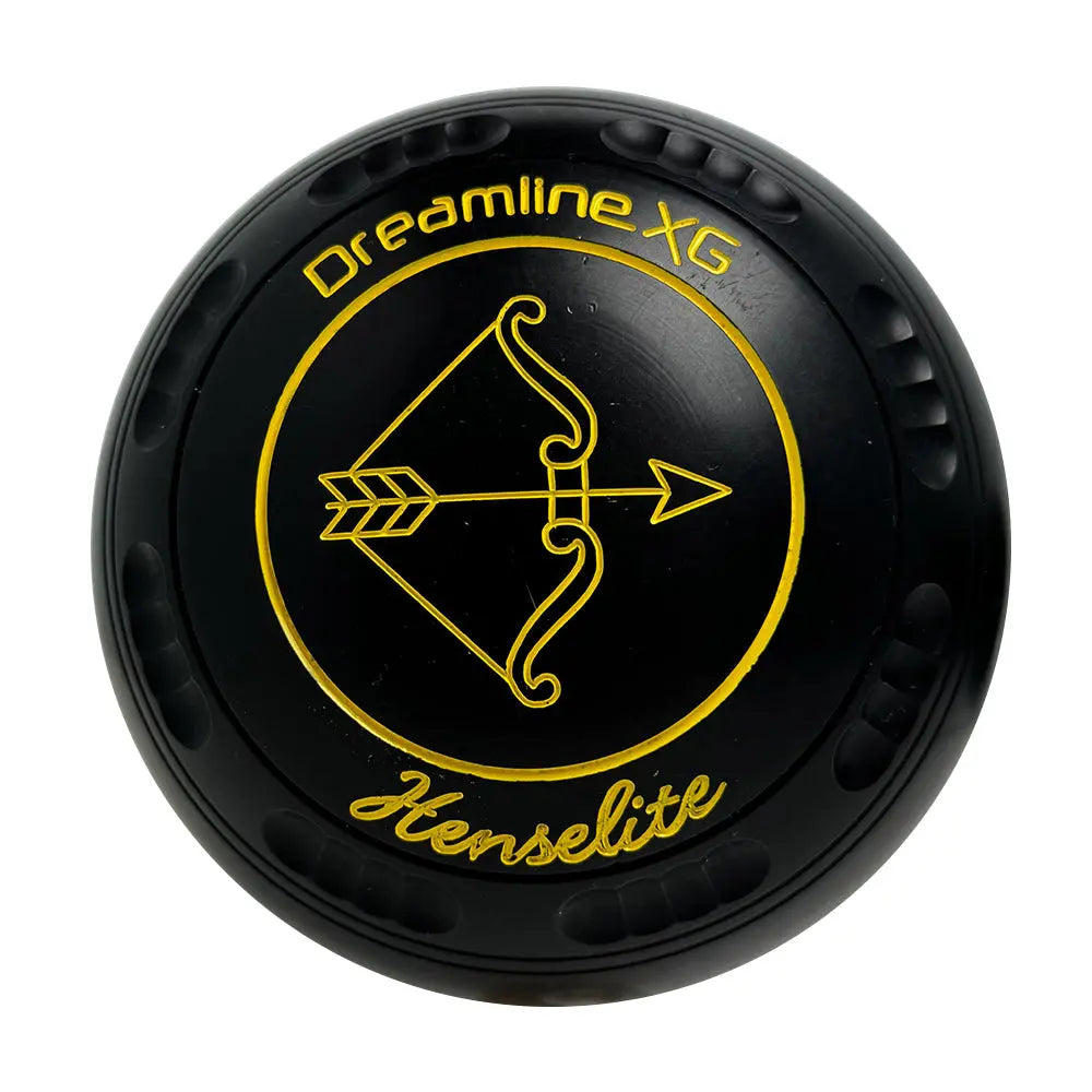 Henselite (Pre-owned) Dreamline XG Lawn Bowls Size 3 Heavy Gripped - Black S80-1F Henselite