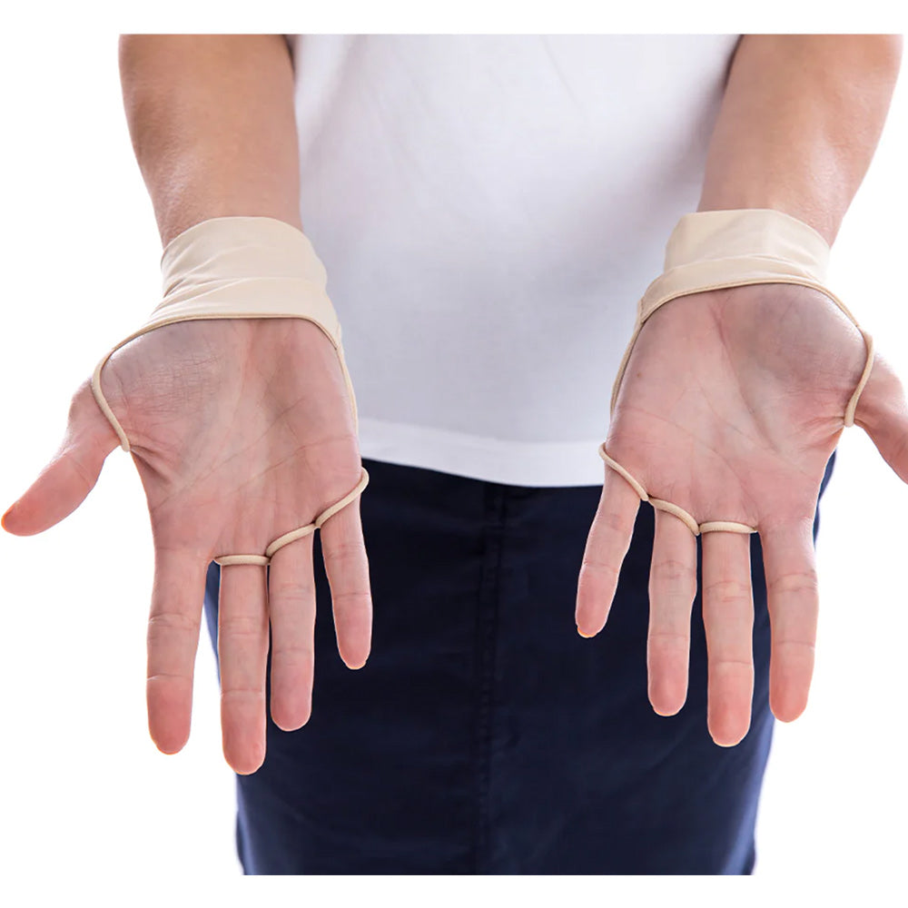 SParms Sun Protection Palmless Gloves - Beige