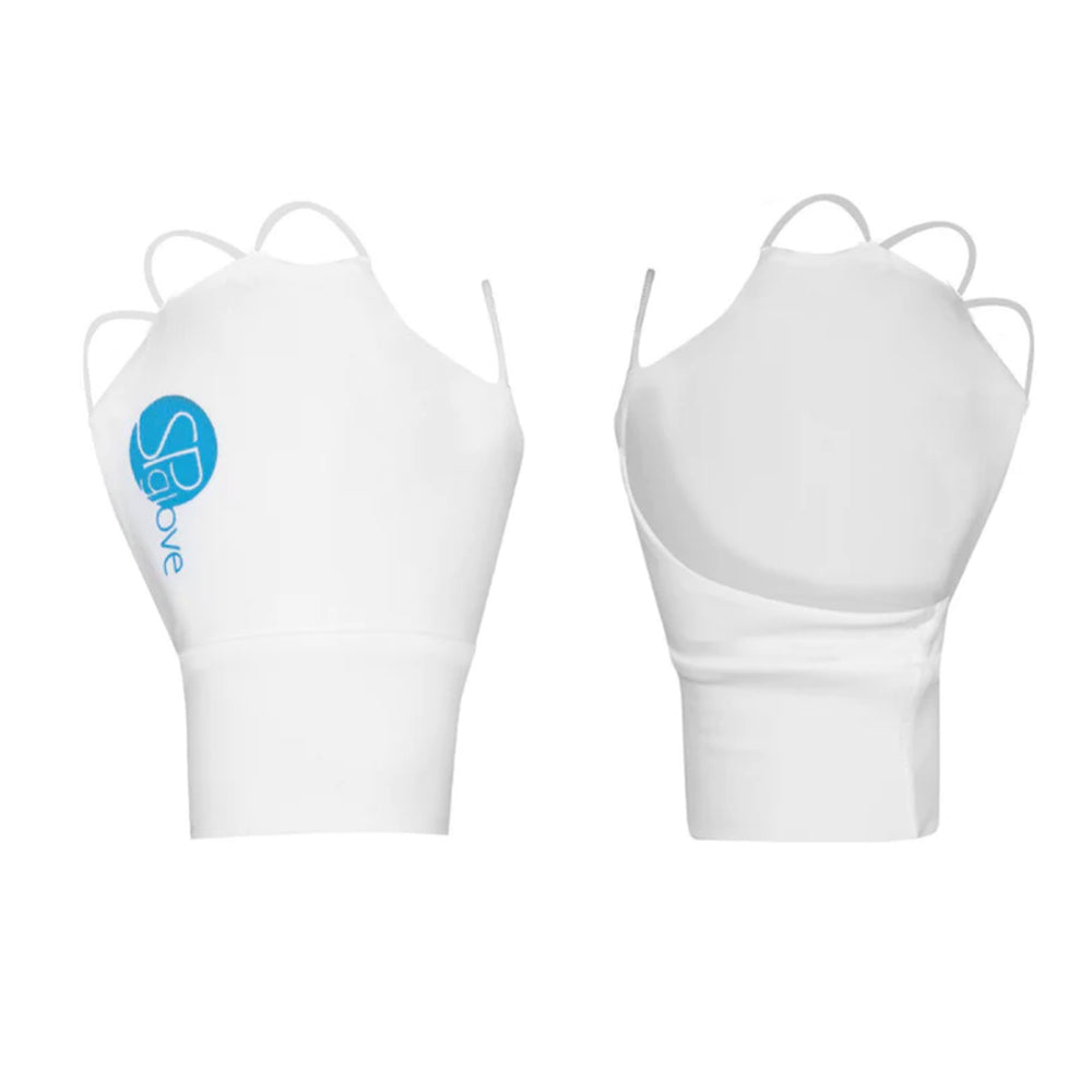 SParms Sun Protection Palmless Gloves - White SParms