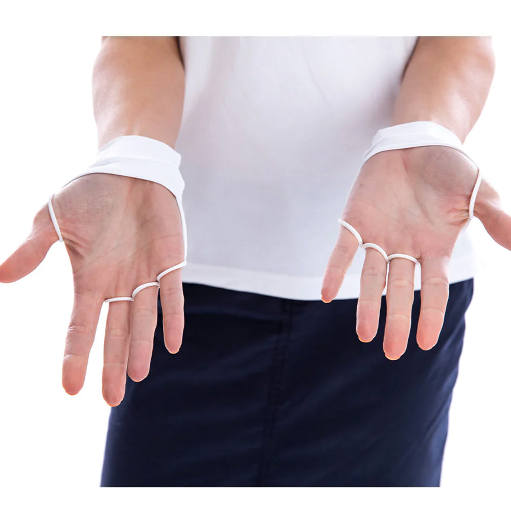 SParms Sun Protection Palmless Gloves - White SParms