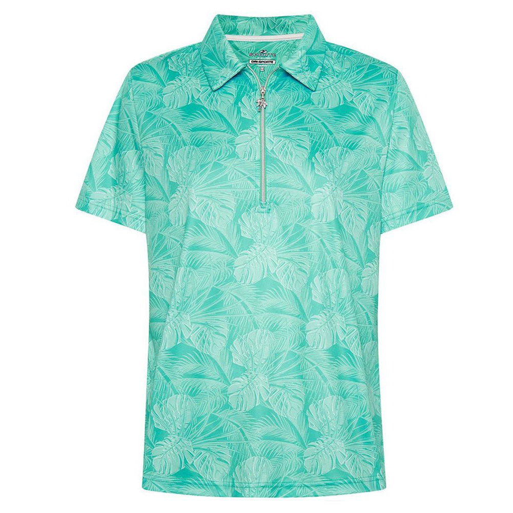 Sporte Leisure Womens Ebe Short Sleeve Polo BA Logo - Aqua