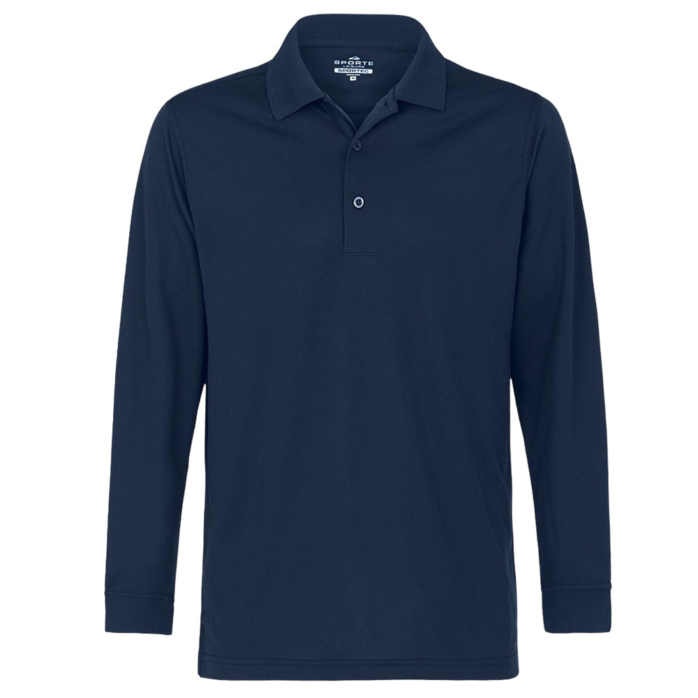 Sporte Leisure Mens Aero Long Sleeve Pique Polo