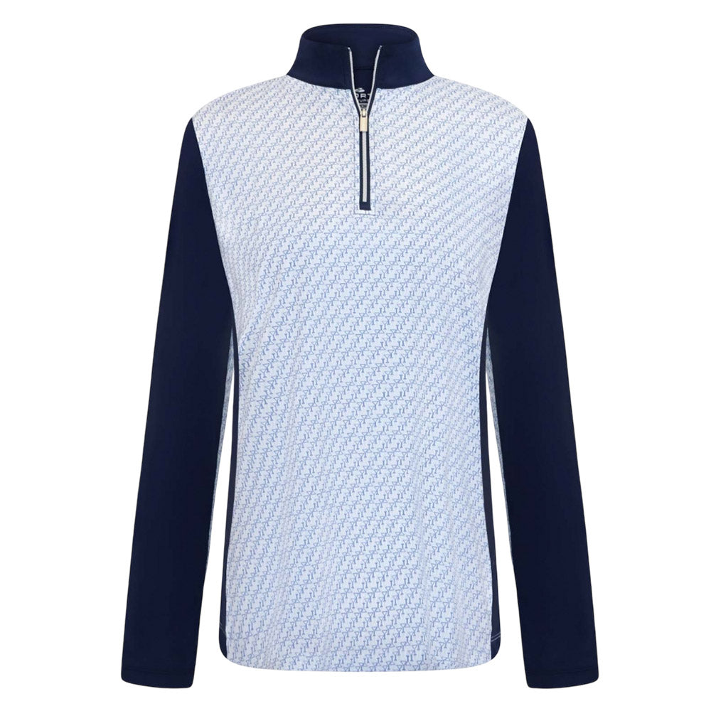 Sporte Leisure Womens Sugar Long Sleeve Polo - White/Navy