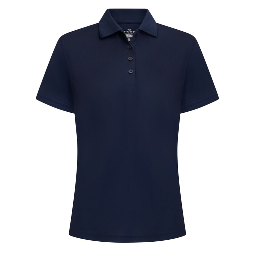 Sporte Leisure Womens Buzz Short Sleeve Polo - Navy