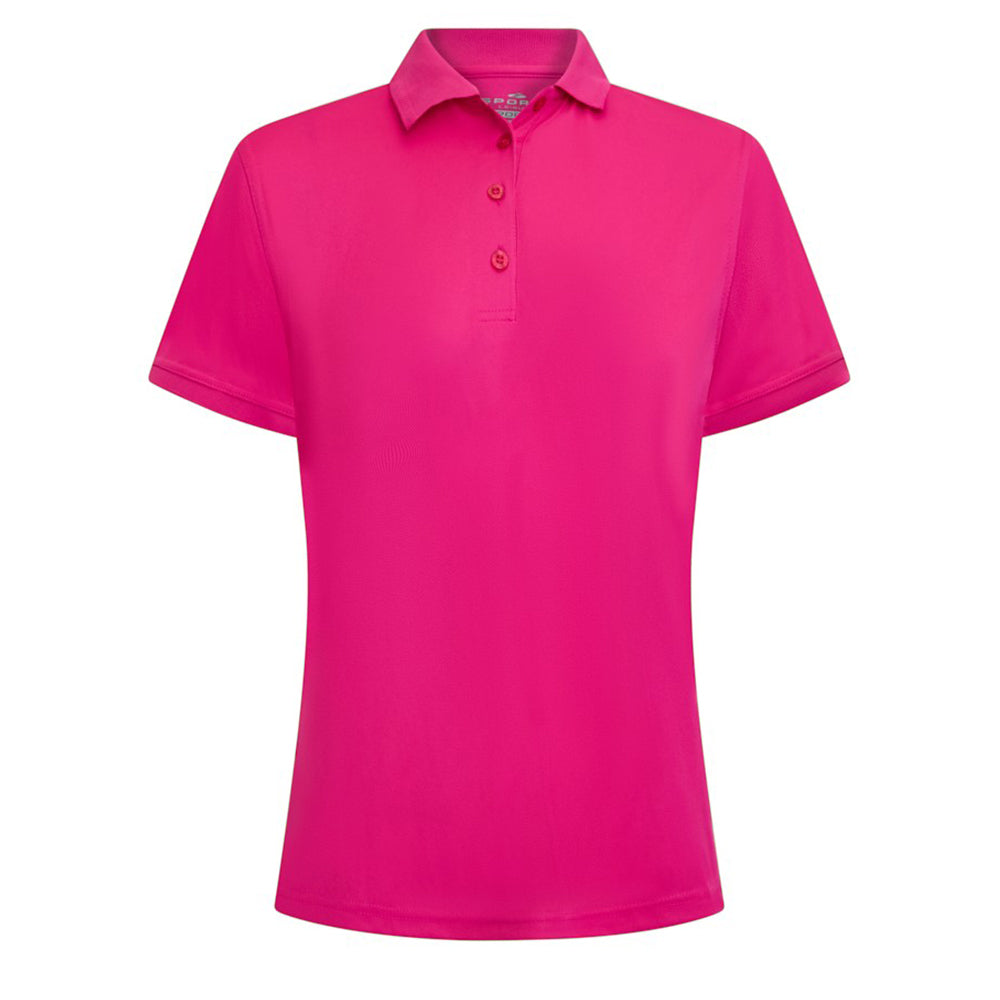 Sporte Leisure Womens Buzz Short Sleeve Polo - Pink