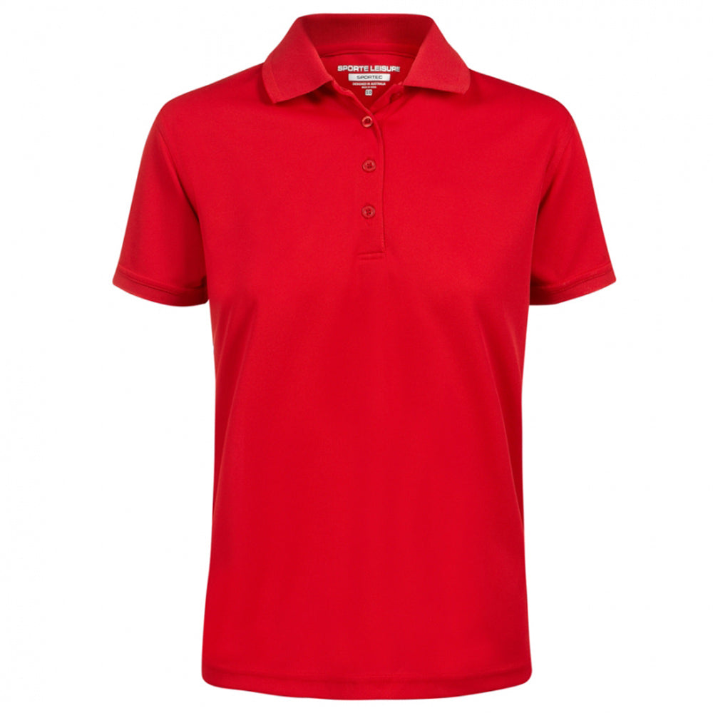Sporte Leisure Womens Buzz Short Sleeve Polo - Cherry