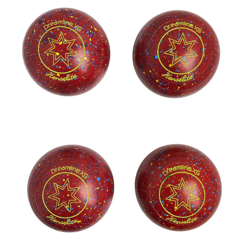 Henselite (Pre-Owned) Dreamline XG Lawn Bowls Size 4 Heavy Non-Gripped Red/Blue - T27-6I - Bowls City
