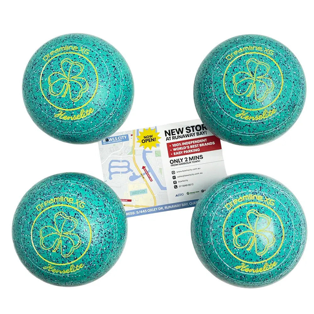 Henselite (Pre-Owned) Dreamline XG Lawn Bowls Size 4 Heavy Non-Gripped - Seaspray T38-4Q Henselite