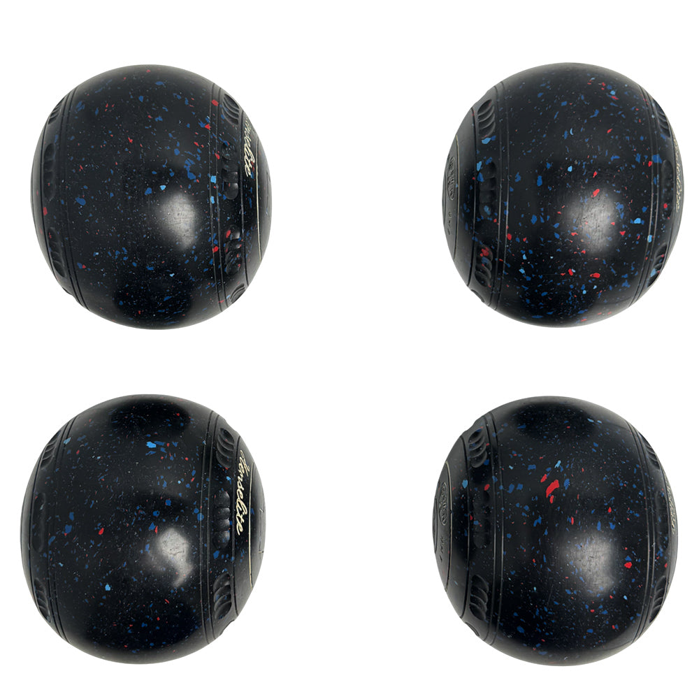 Henselite (Pre-Owned) Dreamline XG Lawn Bowls Size 4 Heavy Gripped - Black Speckle T83-9R