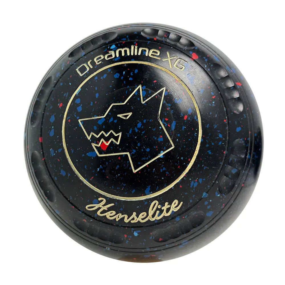 Henselite (Pre-Owned) Dreamline XG Lawn Bowls Size 4 Heavy Gripped - Black Speckle T83-9R - Bowls City