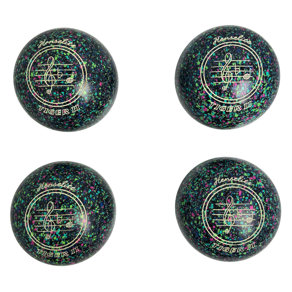 Henselite (Pre-Owned) Tiger II Lawn Bowls Size 3 Heavy Non-Gripped - Mystic T67-2C