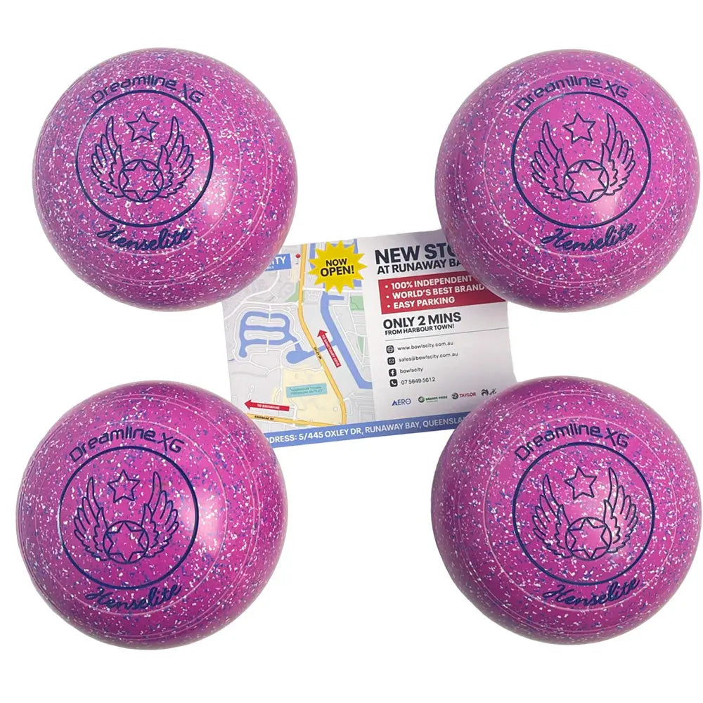 Henselite (Pre-Owned) Dreamline XG Lawn Bowls Size 4 Heavy Non-Gripped - Pink Speckle Henselite