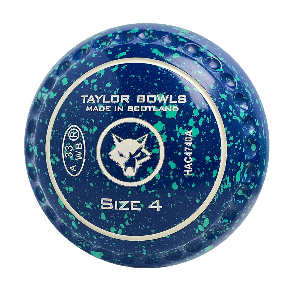 Taylor GTR Lawn Bowls Size 4 Heavy Gripped Blue/Mint HAC4740A