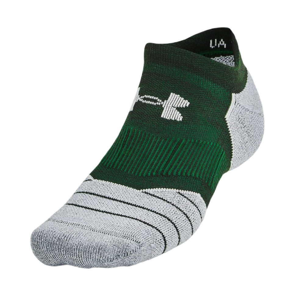 Under Armour Mens Elevated Perfomance Sock 2 Pack - Green/White Clay
