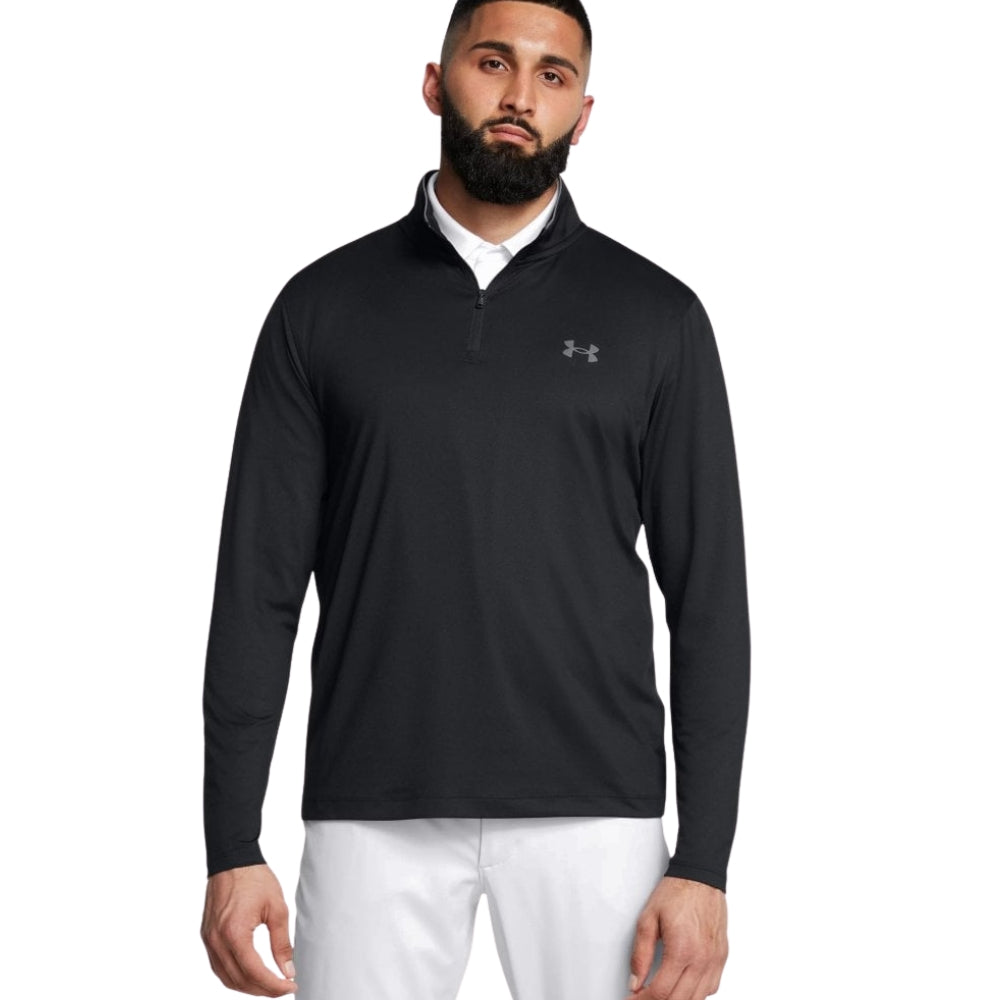 Under Armour Mens Matchplay 1/4 Zip Pullover - Black