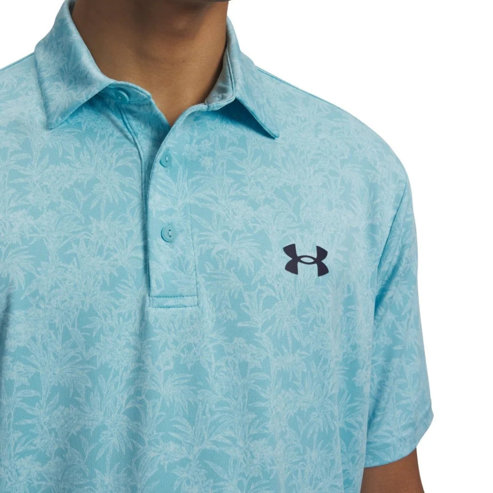 Under Armour Mens Playoff 3.0 Print Polo -Blue/Navy