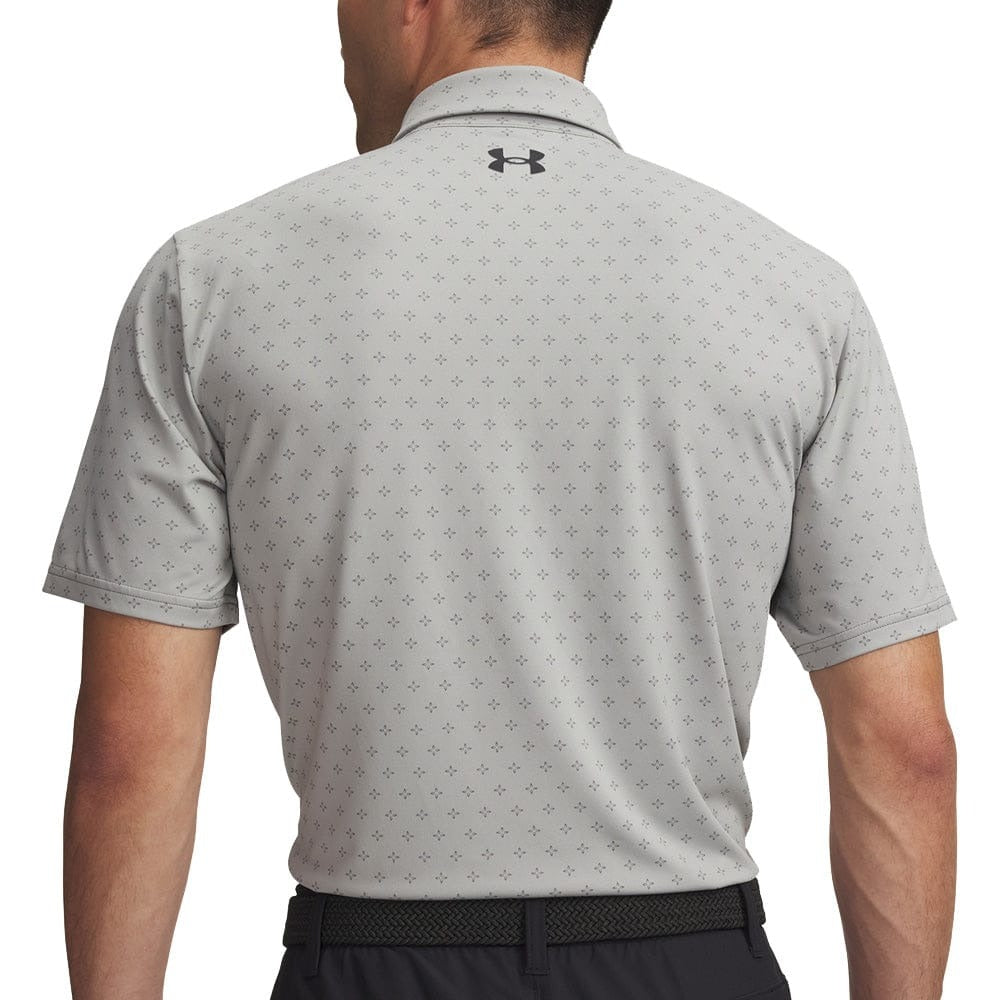 Under Armour Mens Playoff 3.0 Print Polo -Clay Green/Titanium
