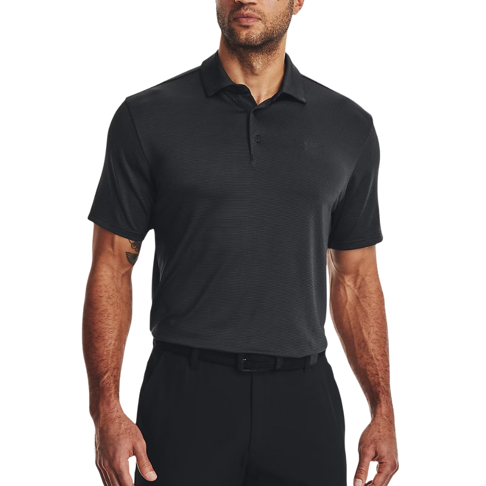 Under Armour Mens Playoff 3.0 Stripe Polo - Black