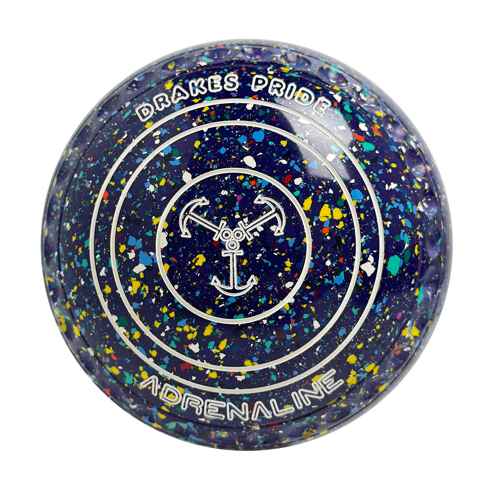 Drakes Pride Adrenaline Lawn Bowls Size 2 Heavy Gripped Purple Harlequin Y6-9956